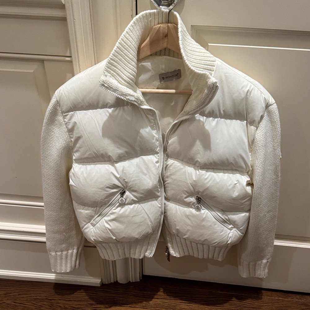 Moncler White Puffer Jacket